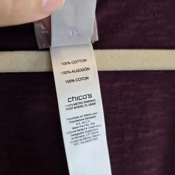 Chico's Deep Burgundy Top - Picture 6 of 9
